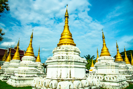 Chedi Sao Lang temple in Lampang province, Thailand.の写真素材