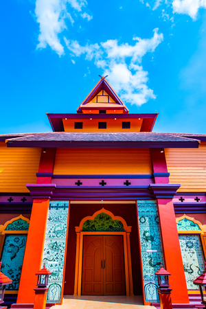 Beautiful building in Wiangkalong culture city, Thailand.の写真素材