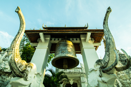 Lanna bell tower in San Pa Yang Luang temple, Thailand.の写真素材