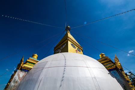 Beautiful building in Asorm Phrom Thada Budtha Sathan, Thailand.の写真素材