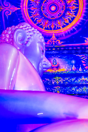 Beautiful Buddha statue in Rong Sua Ten temple, Thailand.のeditorial素材