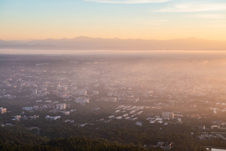 Chiang Mai city with morning sky, Thailand.の写真素材
