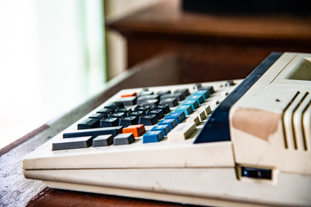 Old calculator, Thailand.の写真素材