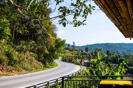 The mountain view of Doi Inthanon national park in Chiangmai province, Thailand.の写真素材