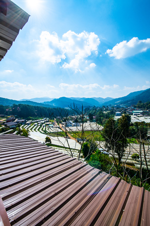The mountain view of Doi Inthanon national park in Chiangmai province, Thailand.のeditorial素材