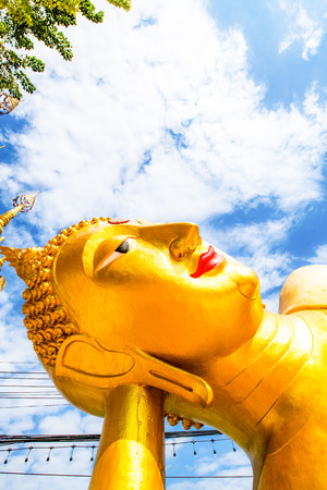 The reclining Buddha statue in Pong Sunan temple, Thailand.の写真素材