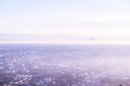 Chiang Mai city in the early morning, Thailand.の写真素材