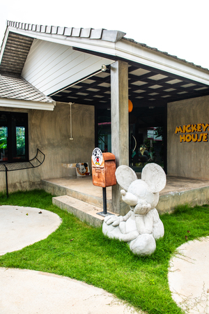 LAMPHUN, THAILAND - July 12, 2015 : Mickey's house in Lamphun province, Thailand.のeditorial素材