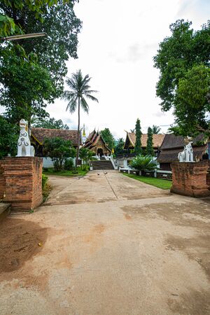 The Phuttha Eoen temple in Mae Chaem district, Thailand.の写真素材