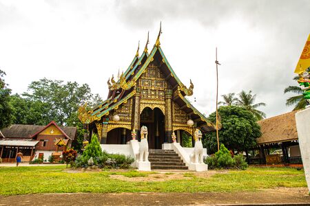 Lanna style church in the Phuttha Eoen temple, Thailand.
