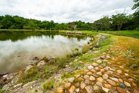 Thephanom hot springs in Chiang Mai province, Thailand.の写真素材