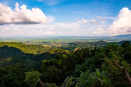 Mountain view when viewed from the KM 12 view point, Chiang Rai province.