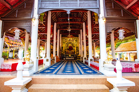 Ancient Buddha in Phra That Chomthong Temple, Phayao Province.のeditorial素材