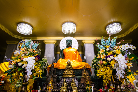 Beautiful Buddha in Chong Kham temple, Lampang province.のeditorial素材