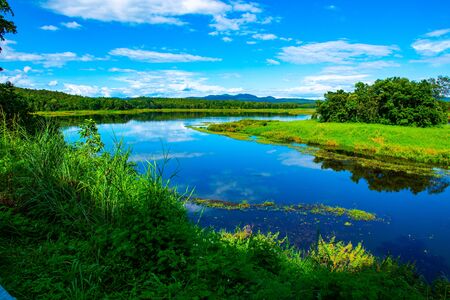 Beautiful lake view in Maepuem National Park, Phayao province.の写真素材