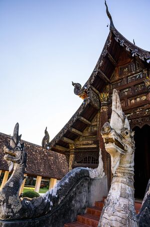 Wat Ton Kwen or Intharawat temple in Chiang Mai province, Thailand.の写真素材