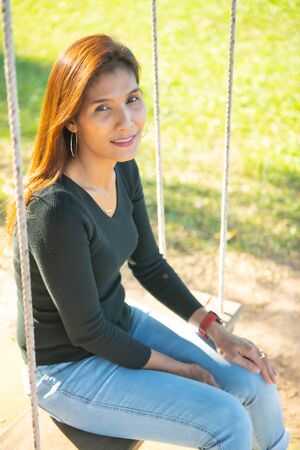Asia woman with natural background, Thailand.の写真素材