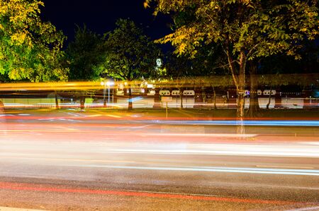Night scene of Chiang Mai city, Thailand.