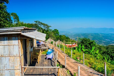 Landscape of Doi Sa Ngo viewpoint in Chiang Rai province, Thailand.の写真素材