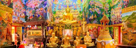 NAKHON SAWAN, THAILAND - January 25, 2020 : Buddha Statue with Beautiful Thai Style Art at Sriutumpron Temple, Nakhon Sawan Province.のeditorial素材