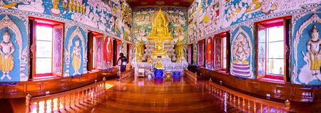 NAKHON SAWAN, THAILAND - January 25, 2020 : Buddha Statue with Beautiful Thai Style Art at Sriutumpron Temple, Nakhon Sawan Province.のeditorial素材