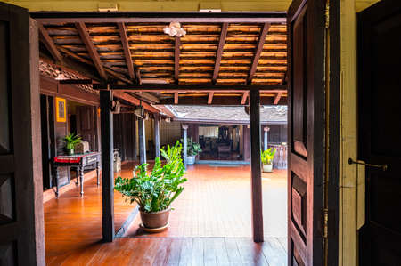 LAMPANG, THAILAND - March 4, 2020 :  Old decoration of Baan Sao Nak building in Lampang province, Thailand.のeditorial素材