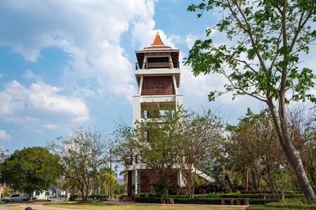 Observatory tower in Mae Moh district, Lampang province.の写真素材