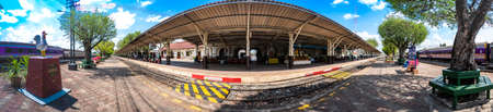 LAMPANG, THAILAND - March 6, 2020 : Panorama view of Nakhon Lampang railway station, Thailand.のeditorial素材
