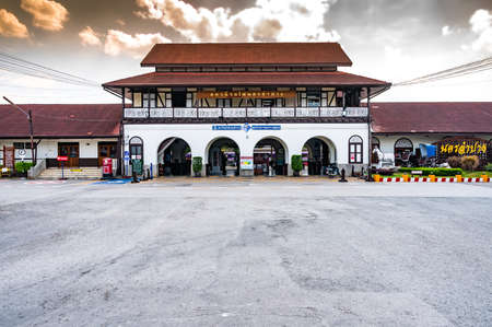 LAMPANG, THAILAND - March 6, 2020 : Landscape of Nakhon Lampang railway station building, Thailand.のeditorial素材