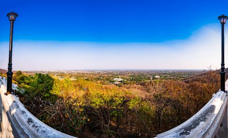 Panorama view of Chiang Mai city scape, Thailand.の写真素材