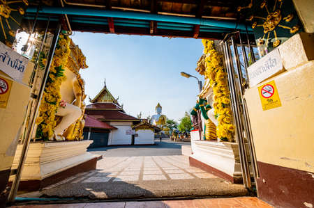 CHIANG MAI, THAILAND - March 9, 2020 : Phra That Doi Kham temple in Chiang Mai province, Thailand.のeditorial素材