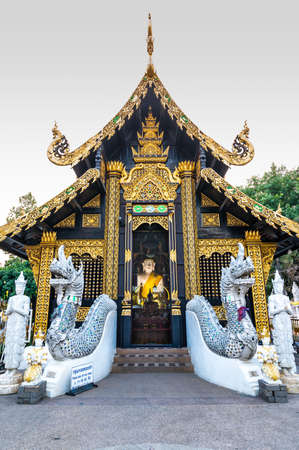 CHIANG MAI, THAILAND - April 10, 2020 : City Pillar Temple or Wat Inthakhin Saduemuang in Chiang Mai Province, Thailand.のeditorial素材