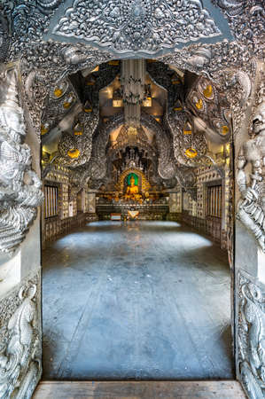 CHIANG MAI, THAILAND - April 15, 2020 : Beautiful Silver Church in Wat Sri Suphan (Silver Temple), Mai Province.のeditorial素材