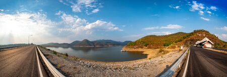 Panorama of Mae Ngat Somboon Chon dam, Chiang Mai province.の写真素材