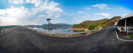 Panorama of Mae Ngat Somboon Chon dam, Chiang Mai province.の写真素材