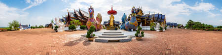 CHIANG MAI, THAILAND - April 24, 2020 : Panorama of Wat Den Salee Sri Muang Gan or Ban Den temple, Chiang Mai province.のeditorial素材