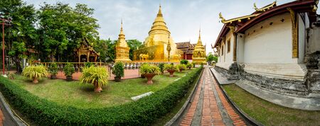 Wat Phra Sing Waramahavihan is the temple that is very important in Chiang Mai province, Thailand.の写真素材