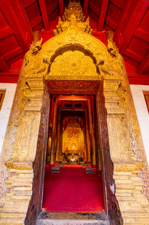 CHIANG MAI, THAILAND - May 11, 2020 : The Phra Phuttha Sihing is a highly revered Buddha image in Chiang Mai province, Thailand.のeditorial素材