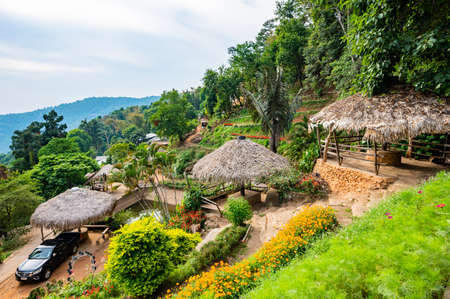 Park at Doi Pui Mong hill tribe village, Chiang Mai province.
