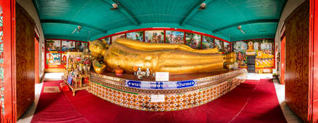 CHIANG MAI, THAILAND - May 15, 2020 : Reclining Buddha in Muen Ngen Kong Temple, Chiang Mai Province.のeditorial素材