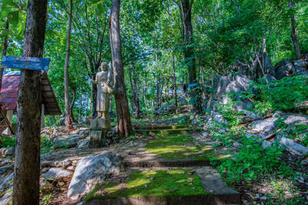 PHAYAO, THAILAND - October 8, 2019 : Dharma Practice Place in Phrathat Chom Sin Temple, Phayao province.のeditorial素材