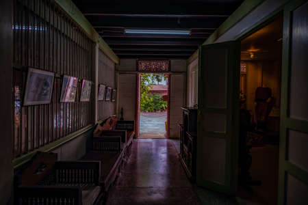 PHRAE, THAILAND - December 31, 2018 :  The old house corridor in Thai, Thailand.のeditorial素材