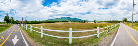 CHIANG MAI, THAILAND - May 27, 2020 : The cattle corral with running track at Chiang Mai province, Thailand.のeditorial素材