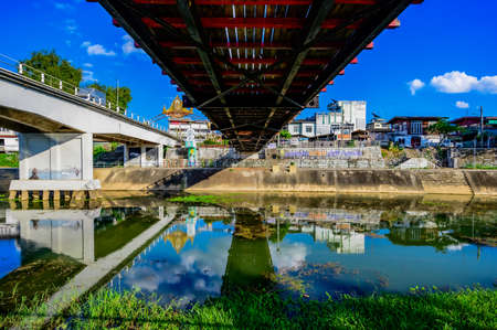 LAMPANG, THAILAND - December 2, 2019 : Suspension bridge in Ngao city, Lampang province.のeditorial素材