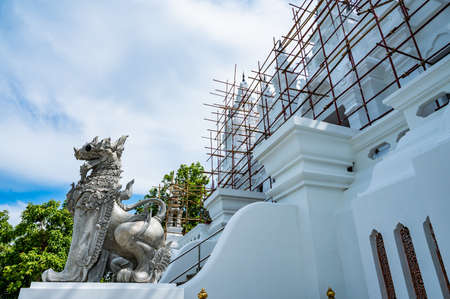CHIANG MAI, THAILAND - July 7, 2020 : Phra That Sri Mueang Pong pagoda which is still under construction, Thailand.のeditorial素材