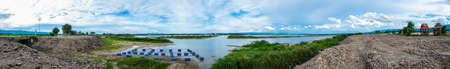 Panorama View of Kwan Phayao Lake, Thailand.