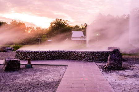 San Kamphaeng Hot Spring in Chiang Mai Province, Thailand.の写真素材