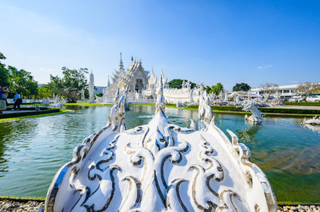 CHIANG RAI, THAILAND - November 9, 2020 : Wat Rong Khun or White Temple in Chiang Rai Province, Chiang Rai Province.のeditorial素材