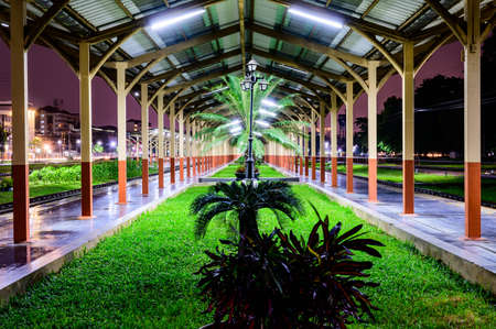 Chiang Mai Railway Station at Evening, Thailand.のeditorial素材