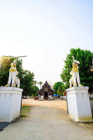 Beautiful Old Church in Wat Hang Dong, Chiangmai Province.の写真素材